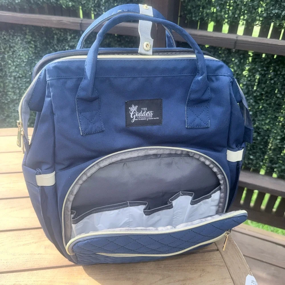Goddess Quilted Navy Kids Backpack